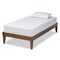 Baxton Studio Lucina Mid-Century Walnut Brown Finished Twin Size Platform Bed Frame 160-9637 - alternate 1